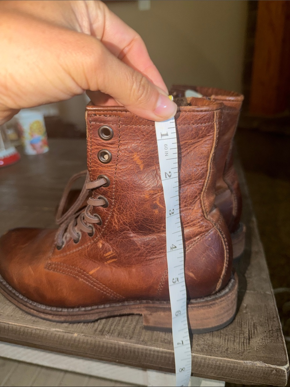 Freebies by Steve Manchester Leather Lace-Up Combat Boots - Picture 9 of 10